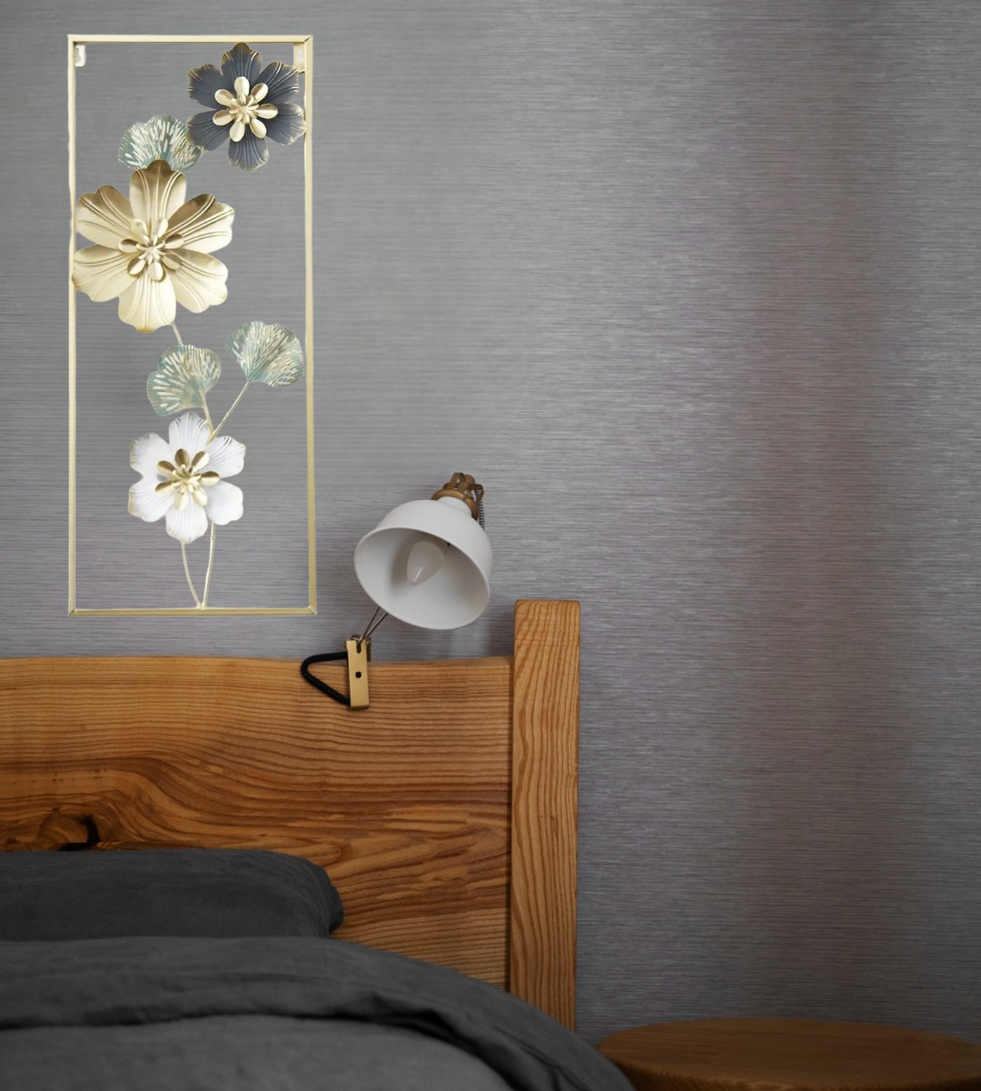 DECORACIÓN PARED FLORES CUADRO HOGAR ESCULTURA JHN - 9