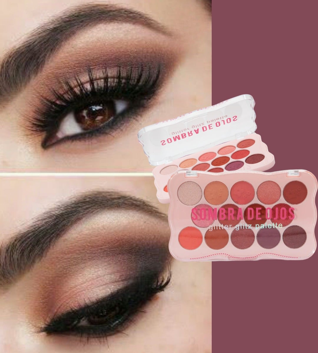 SOMBRA OJOS PALETA 14 TONOS VIBRANTE SUAVE DURADERA JHN - 5