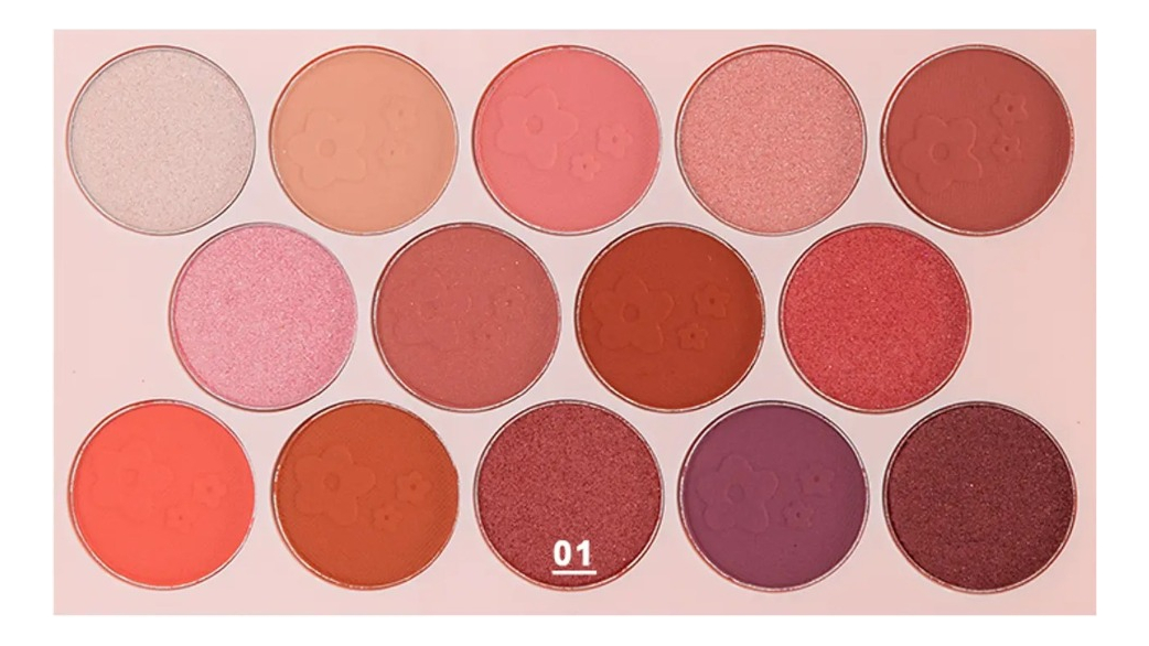 SOMBRA OJOS PALETA 14 TONOS VIBRANTE SUAVE DURADERA JHN - 10