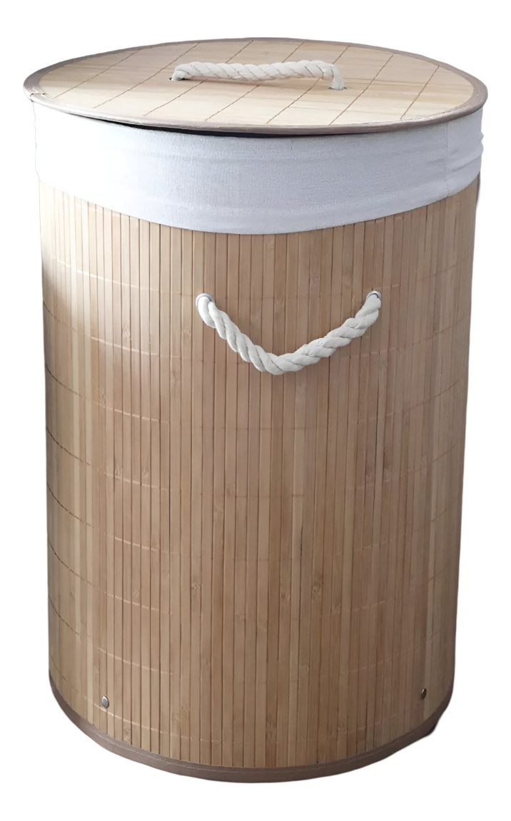 CESTA ROPA BAMBÚ ALMACENAMIENTO ORGANIZADOR REDONDA JHN - 3