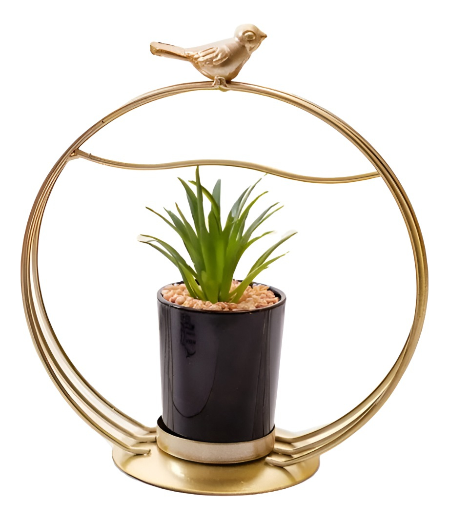 MACETA FLORES DISEÑO PÁJARO REDONDO MODERNO DECORACIÓN JHN - 1