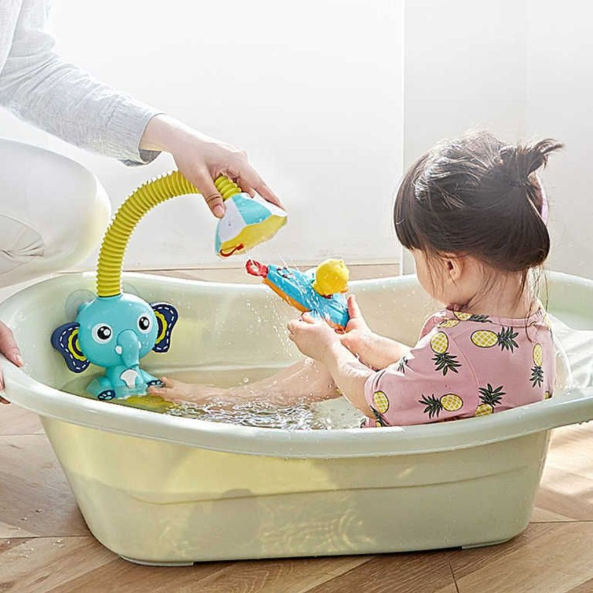JUGUETE PARA BAÑO FORMA ELEFANTE HORA DE BAÑO DUCHA BEBE LAU - 7