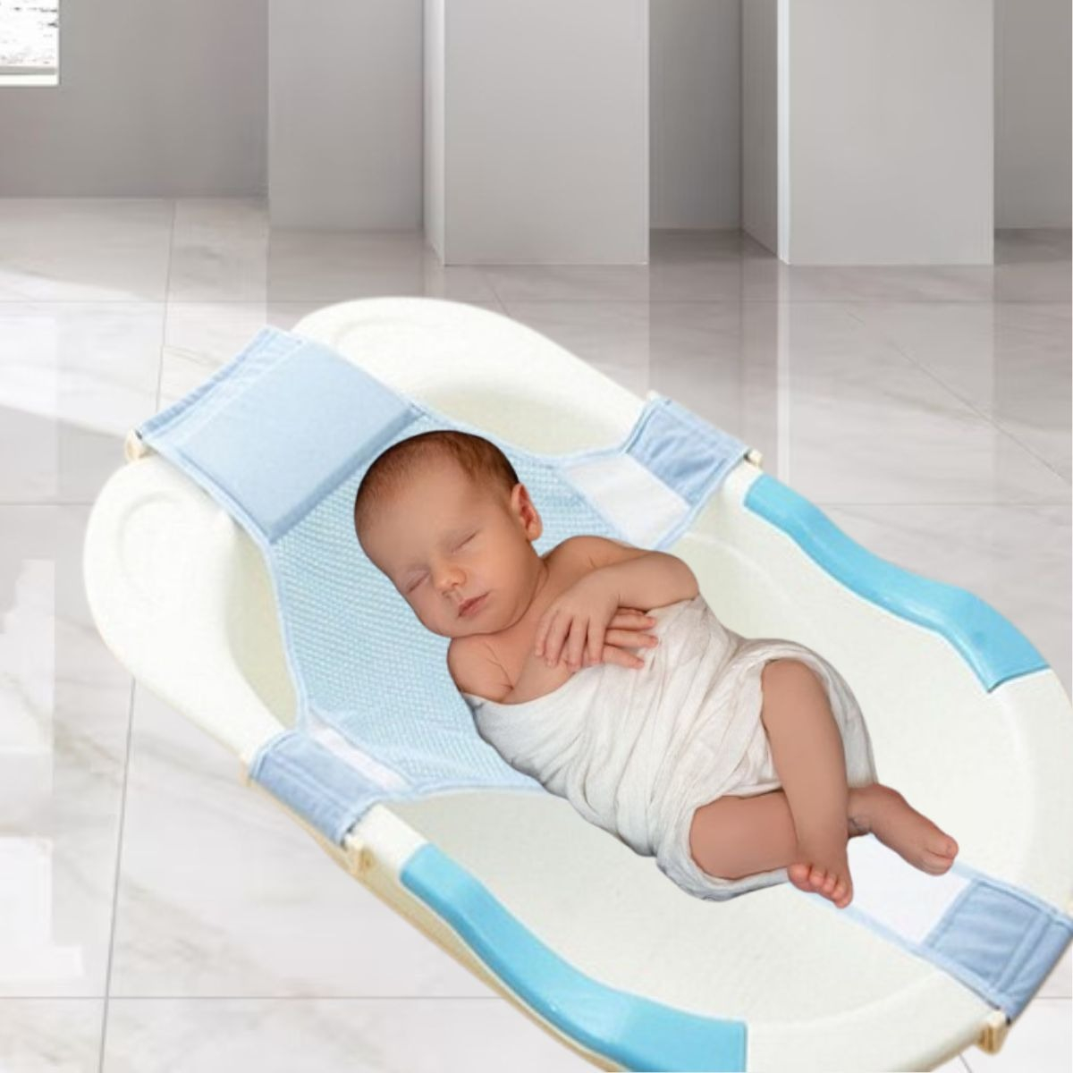 SET 2 ALMOHADILLA MALLA BAÑO ERGONOMICO SOPORTE BEBE LAU - 2