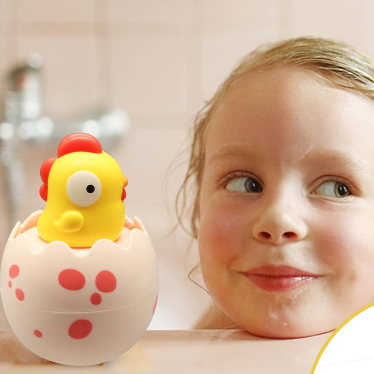 SET 3 JUGUETES DE BAÑO DINOSAURIO POLLITO ROCIA AGUA LAU - 8