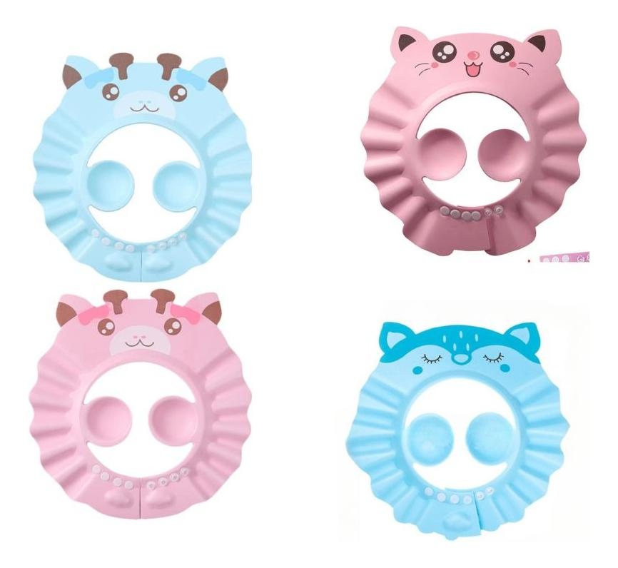 SET 4 VISERA GORRO DUCHA PROTECTOR AJUSTABLE NIÑOS LAU - 7