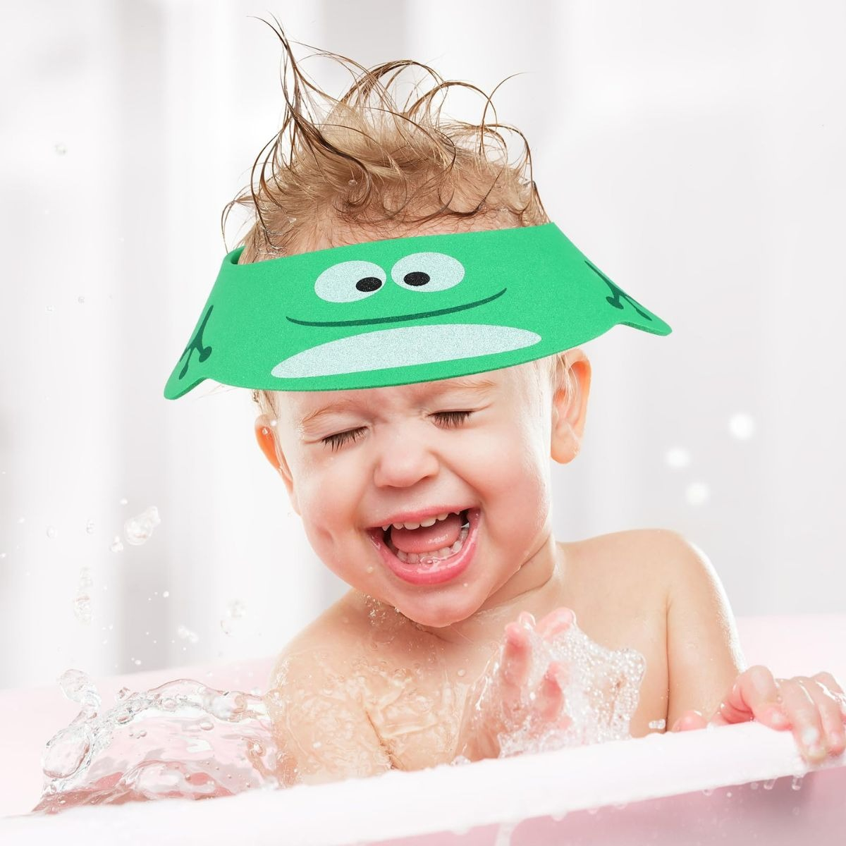 SET 10 VISERA GORRO DUCHA PROTECTOR OJOS 0-6 AÑOS LAU - 10
