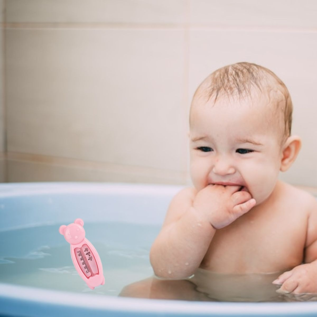 SET 6 TERMOMETRO DE BAÑO AGUA FORMA OSO TEMPERATURA BEBE LAU - 6