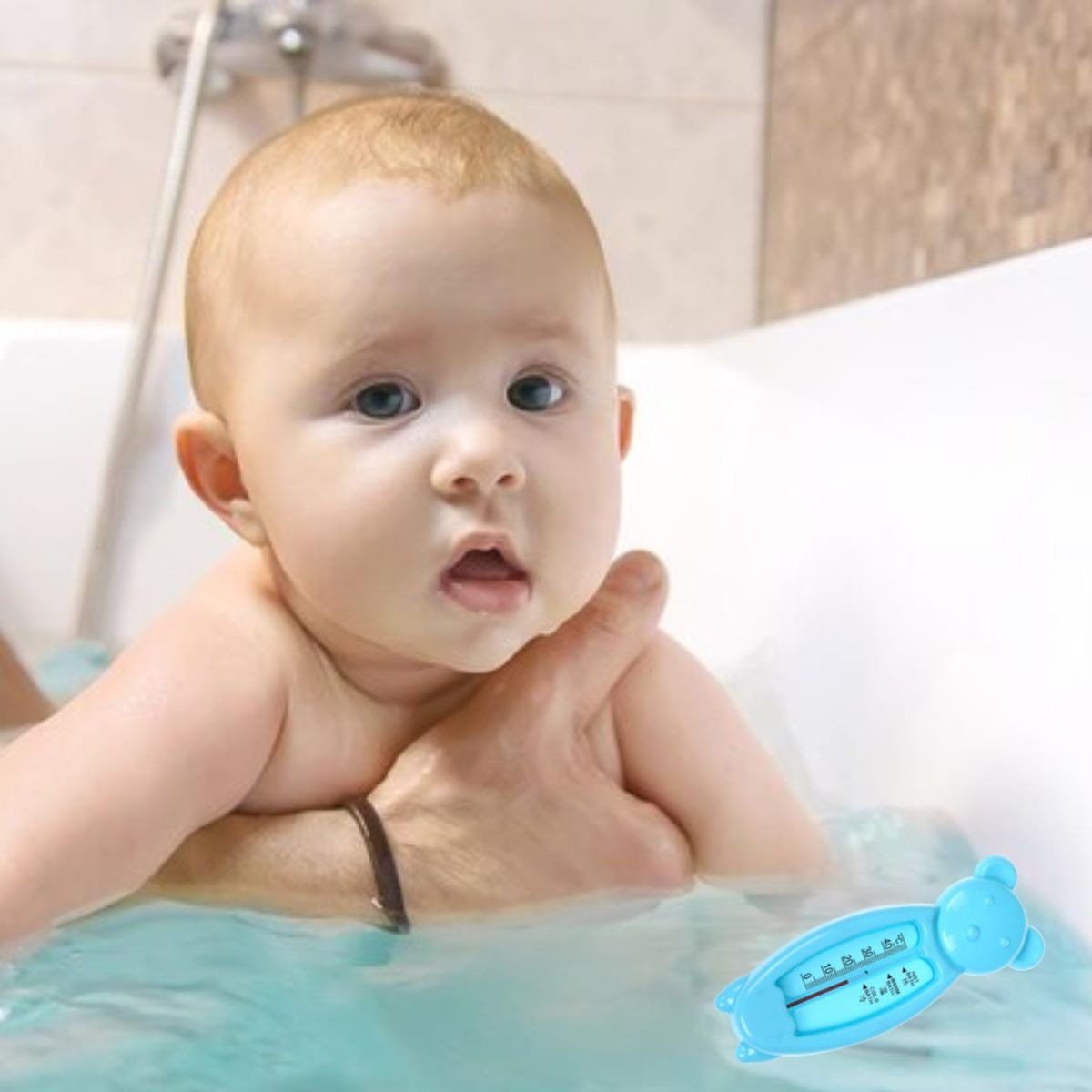 SET 6 TERMOMETRO DE BAÑO AGUA FORMA OSO TEMPERATURA BEBE LAU - 7