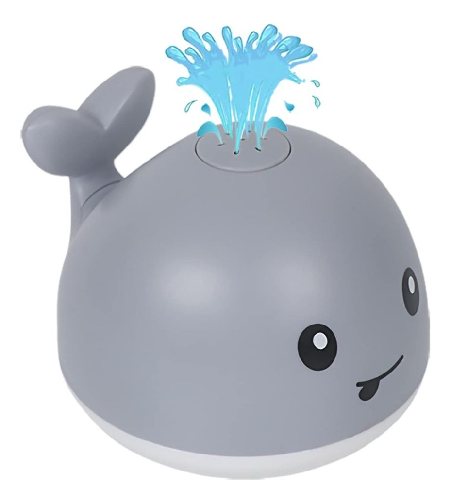 JUGUETE DE BAÑO BALLENA CON LUZ FUENTE AGUA FLOTANTE LAU - 1