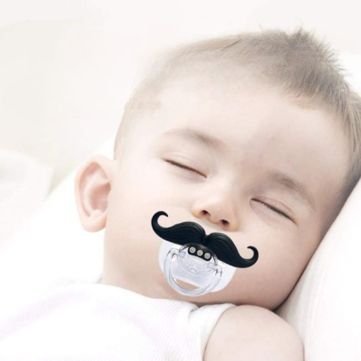 SET 6 CHUPETES DE BIGOTE DIVERTIDO SEGURO SILICONA BEBE LAU - 9
