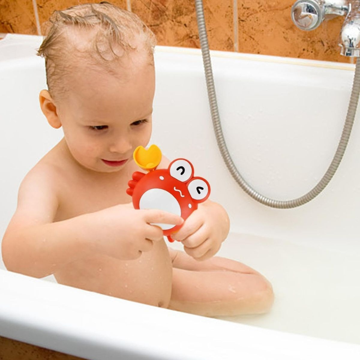 SET 6 JUGUETES DE BAÑO MOVILES CUERDA ANIMALITOS BEBE LAU - 6