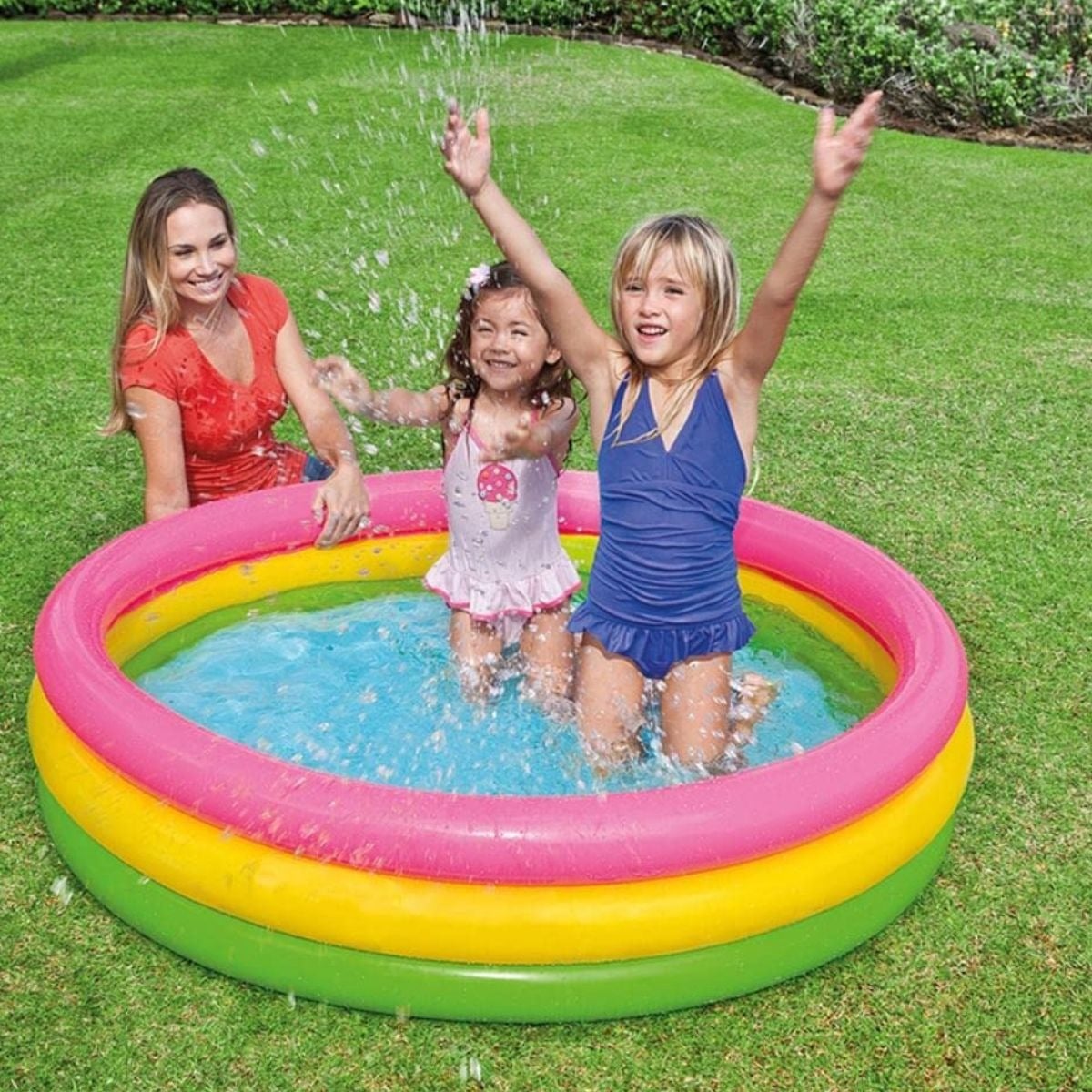PISCINA INFLABLE REDONDA PVC PATIO INTERIOR HOGAR NIÑOS LAU - 3