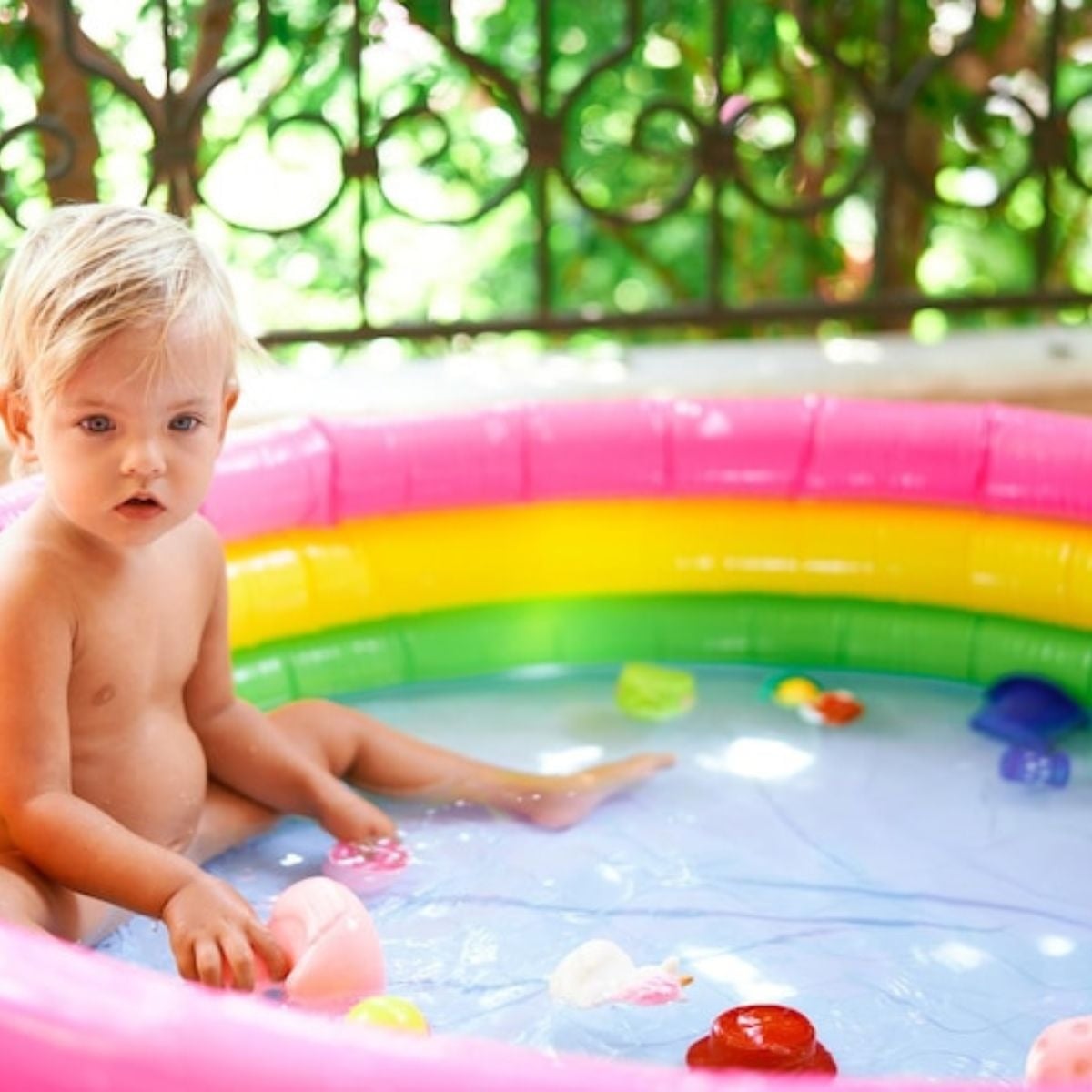 PISCINA INFLABLE REDONDA PVC PATIO INTERIOR HOGAR NIÑOS LAU - 4