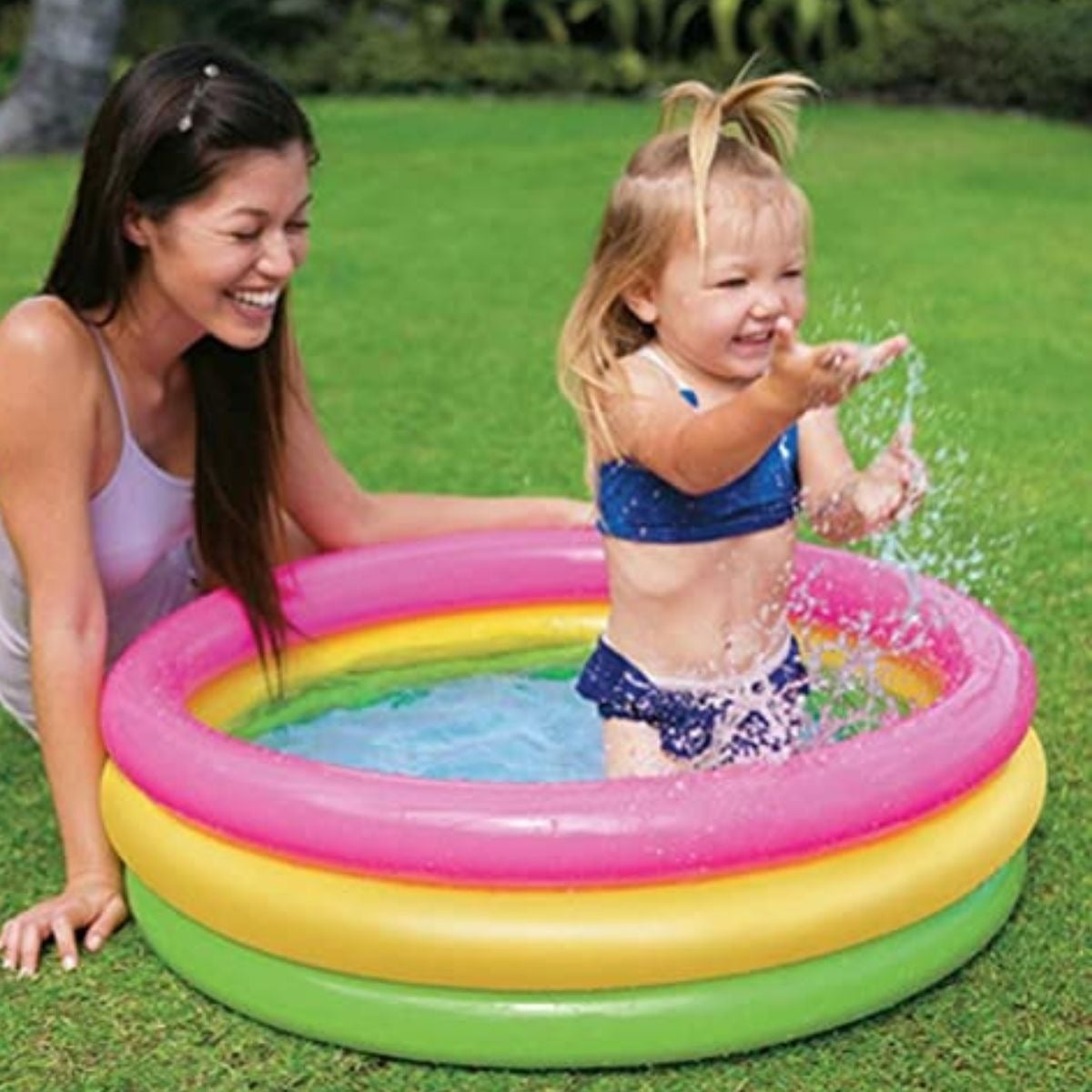 PISCINA INFLABLE REDONDA PVC PATIO INTERIOR HOGAR NIÑOS LAU - 5
