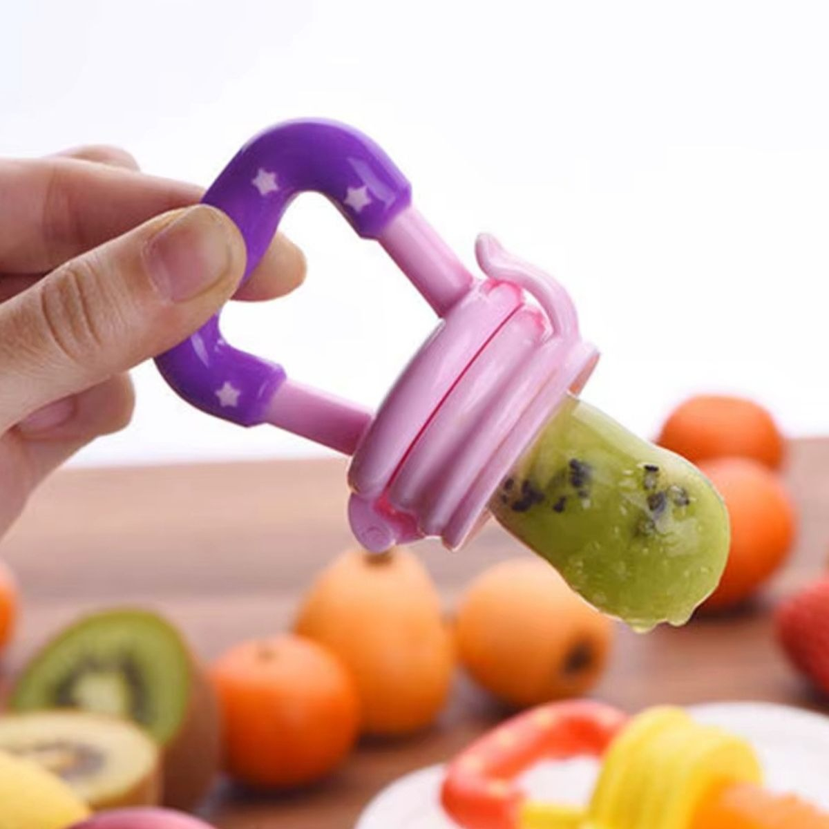 SET 8 TETINA DE SILICONA ALIMENTANCION FRUTAS VERDURAS LAU - 2