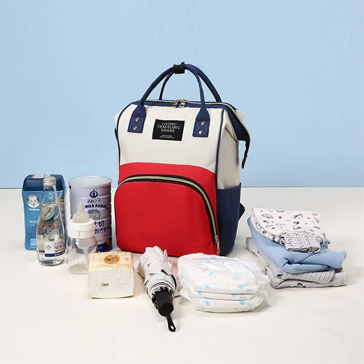 MOCHILA GRANDE IMPERMEABLE PARA ORGANIZADOR VIAJE BEBE LAU - 4