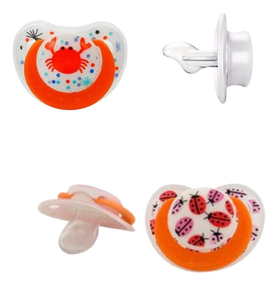 SET 6 CHUPETE ANATOMICO 0-6 M SEGURO COMODO BEBE LAU - 1