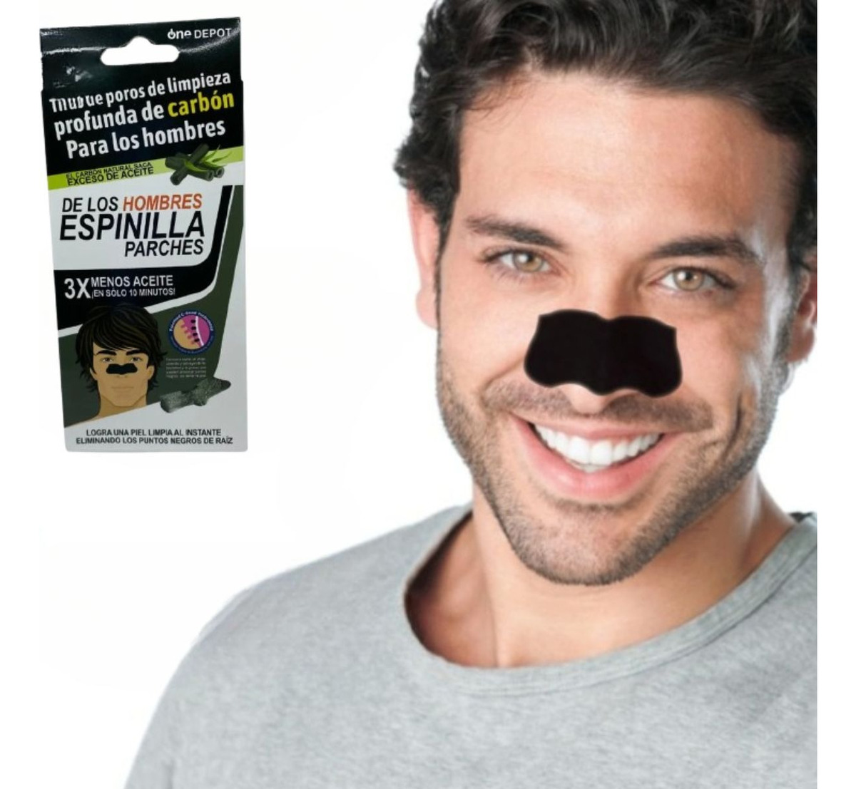 SET 3 MASCARILLAS CARBON TIRAS FACIAL LIMPIEZA PROFUNDA LAU - 2