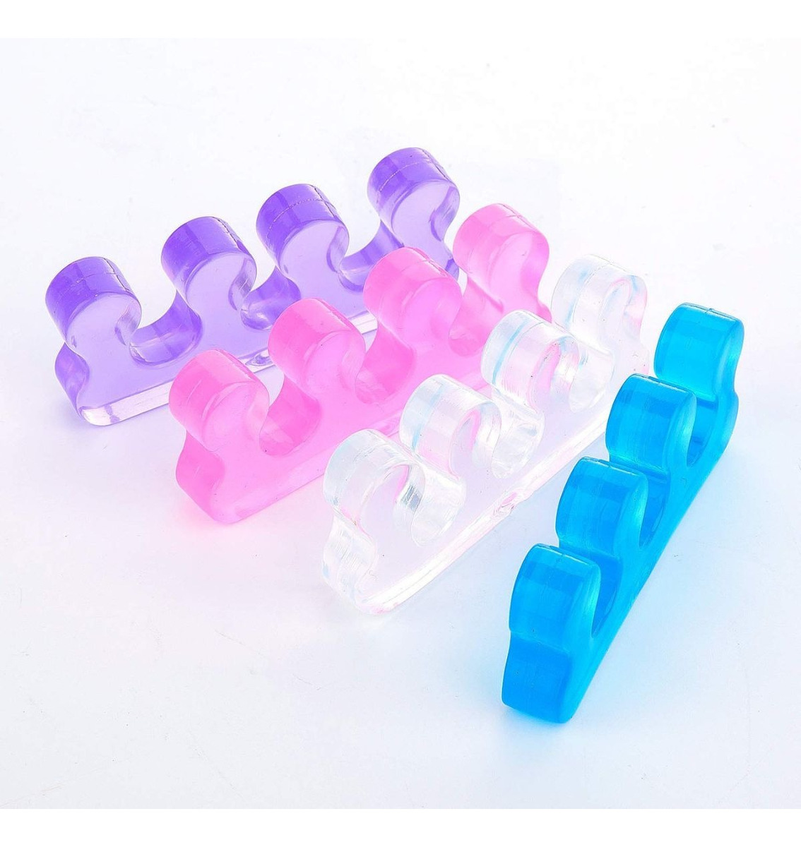 SET 7 SEPARADOR DE DEDOS SILICONA MULTICOLOR PEDICURA LAU - 5