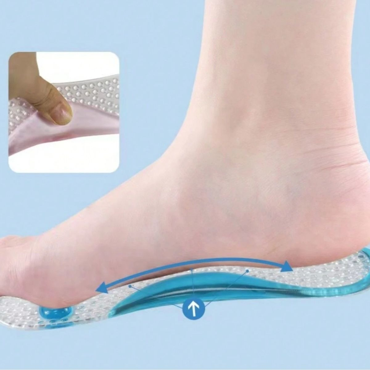SET 3 PLANTILLAS ORTOPEDICAS GEL ALIVIO FASCITIS PLANTAR LAU - 3