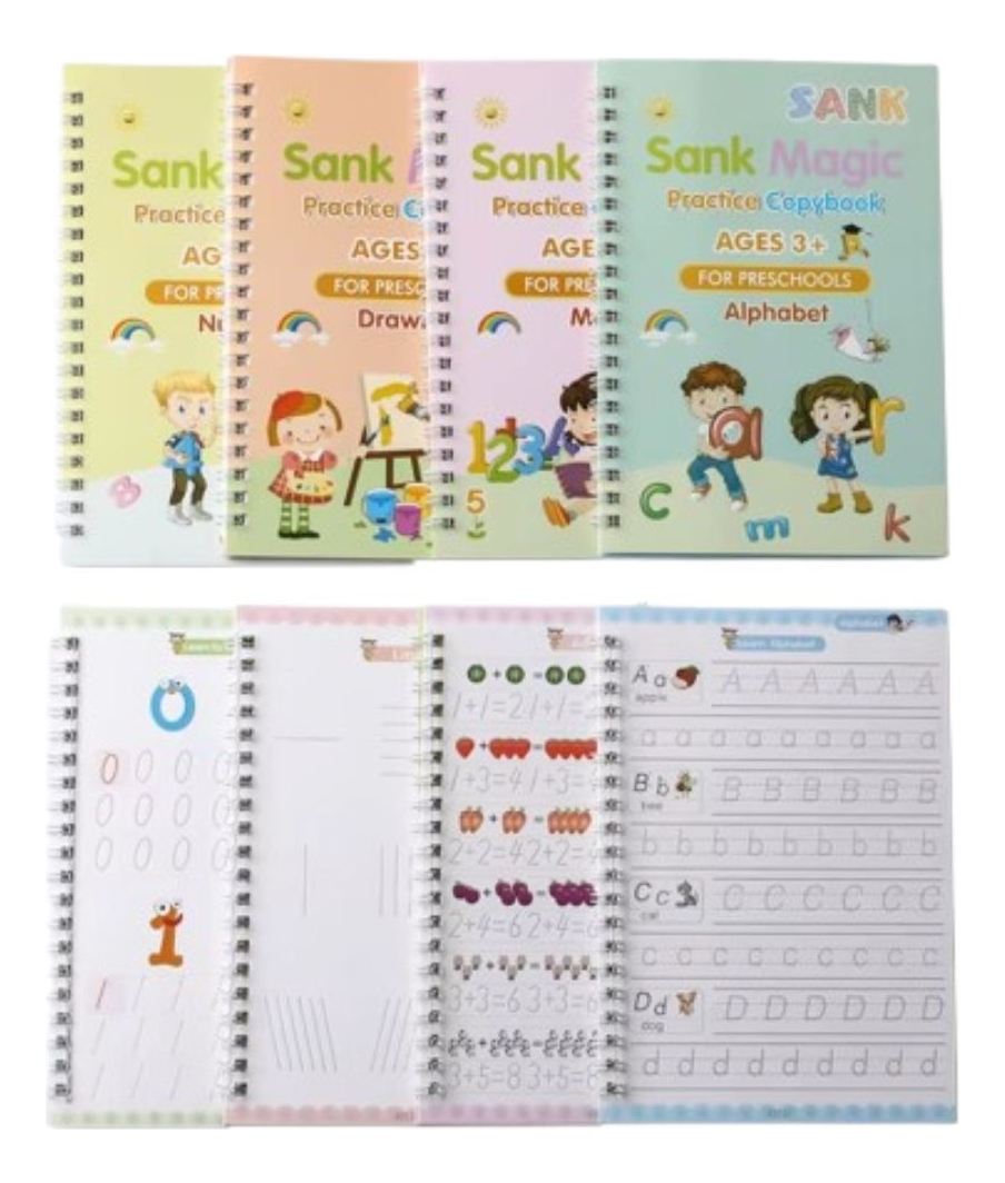 PACK 8 CUADERNOS MAGICOS APRENDIZAJES CALIGRAFIA NIÑOS LAU - 5