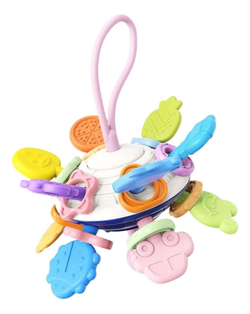 SONAJERO GIRATORIO SILICONA SENSORIAL PARA BEBE LAU - 1