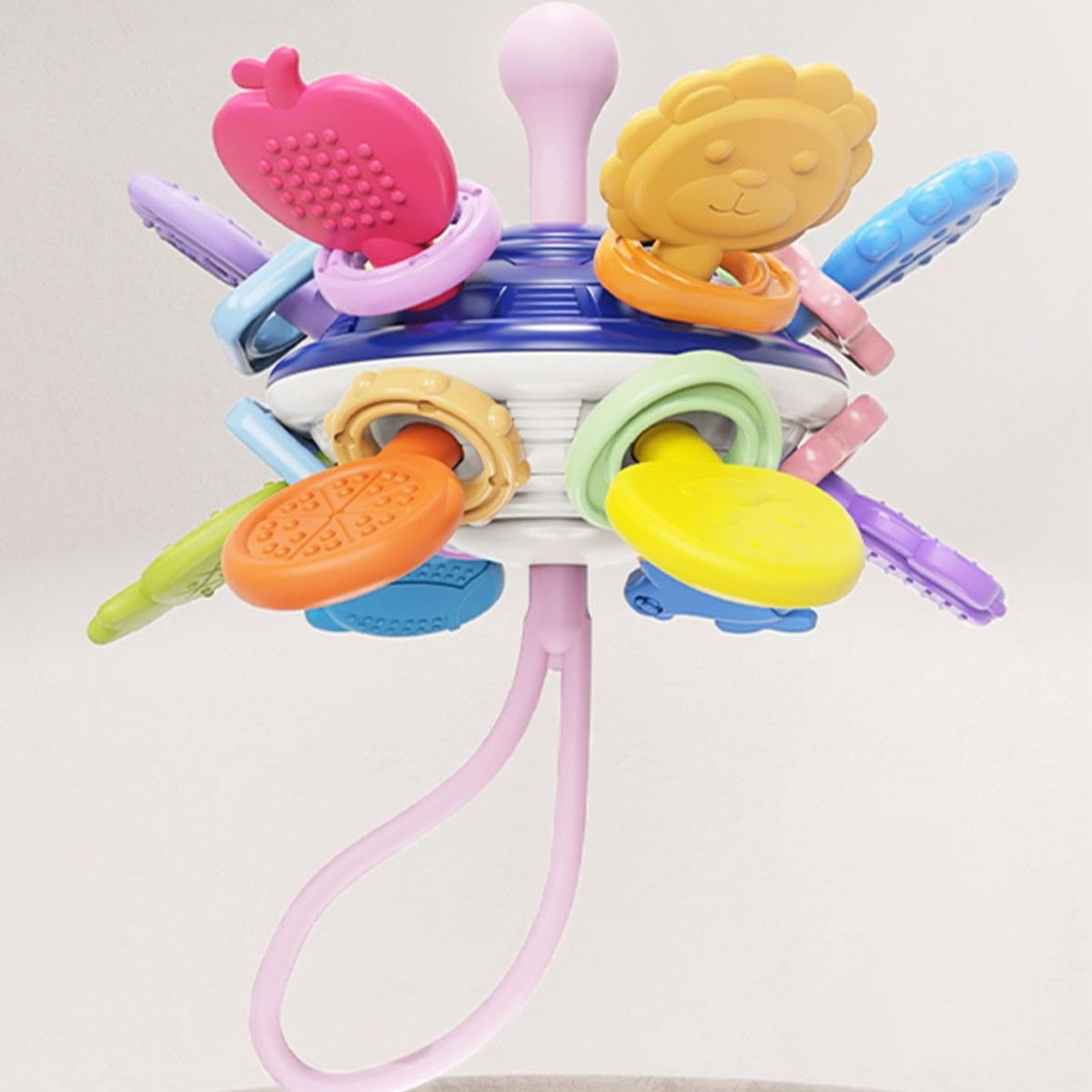 SONAJERO GIRATORIO SILICONA SENSORIAL PARA BEBE LAU - 5