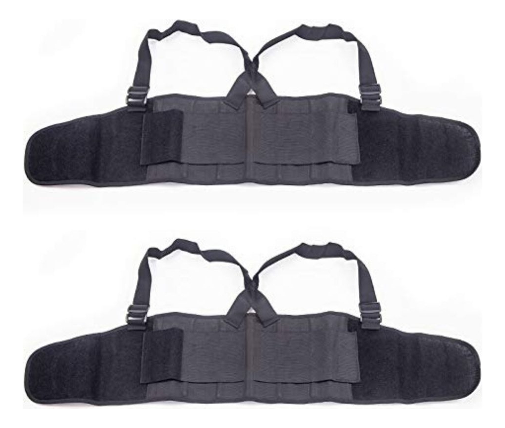 FAJA CINTURON SOPORTE LUMBAR CON TIRANTES AJUSTABLE LAU - 5