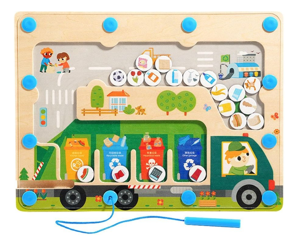 JUGUETE ROMPECABEZAS DE MONTESSORI LABERINTO MAGNETICO LAU - 1