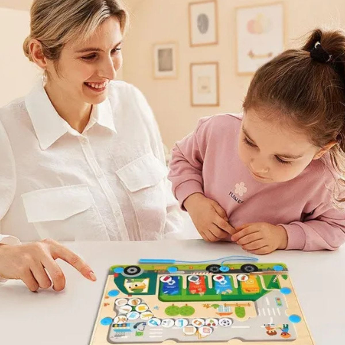 JUGUETE ROMPECABEZAS DE MONTESSORI LABERINTO MAGNETICO LAU - 4