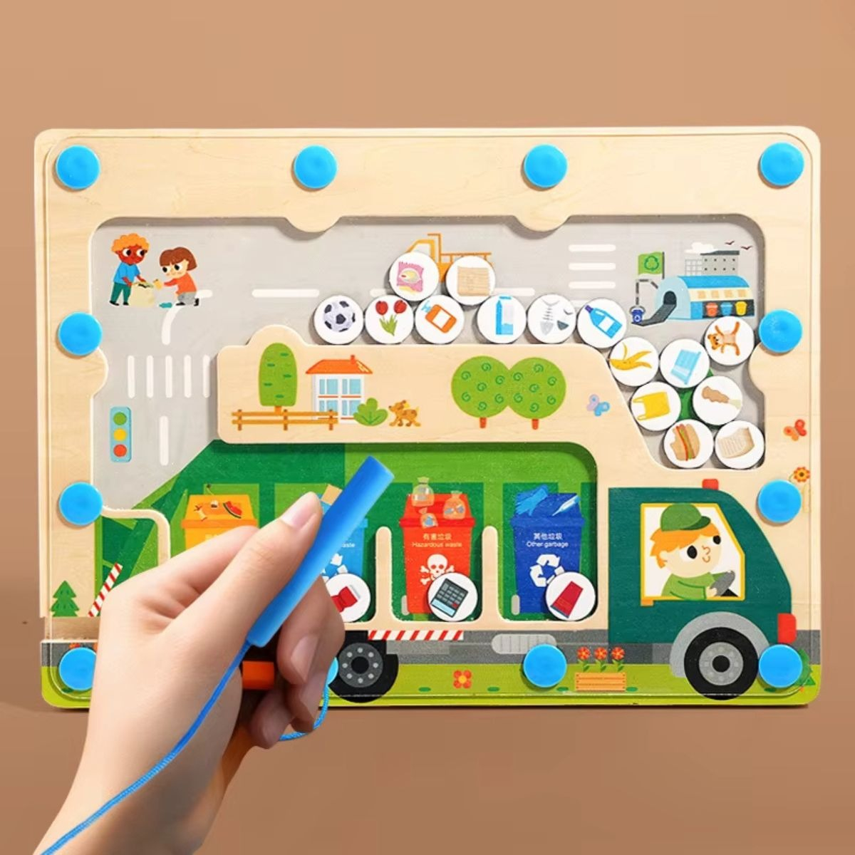 JUGUETE ROMPECABEZAS DE MONTESSORI LABERINTO MAGNETICO LAU - 7