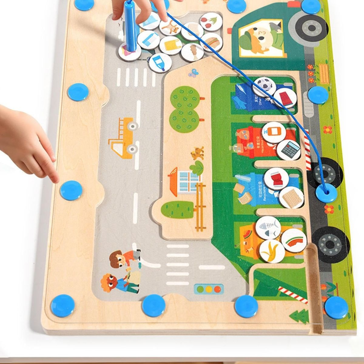 JUGUETE ROMPECABEZAS DE MONTESSORI LABERINTO MAGNETICO LAU - 9