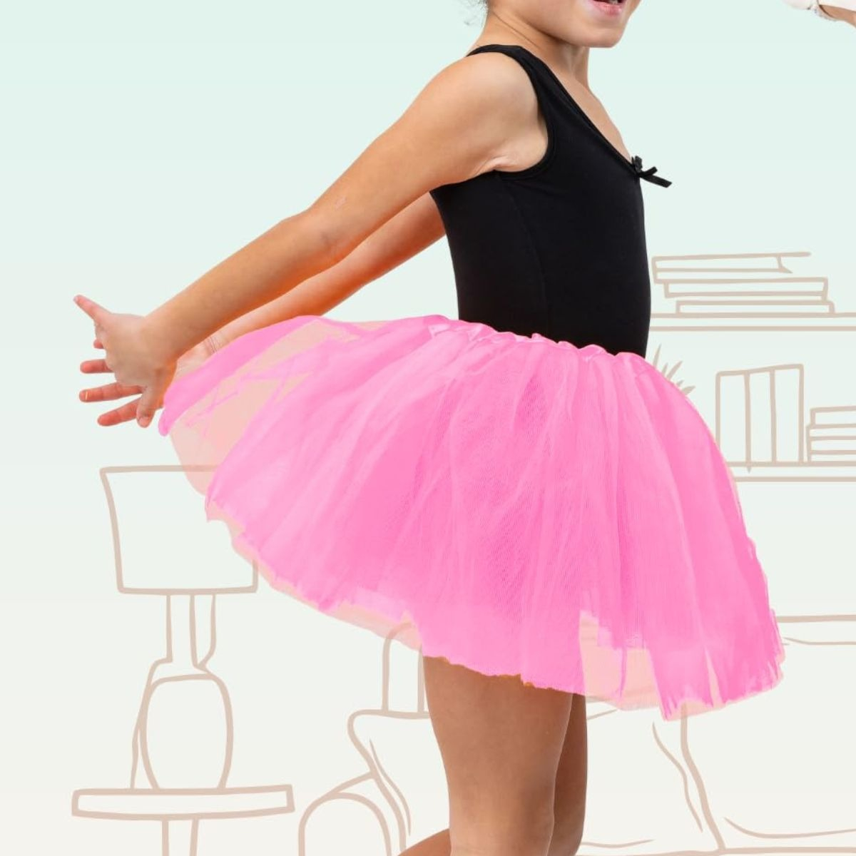 SET 3 FALDA TUTU INFANTIL  DANZA BAILE CARNAVAL FIESTA LAU - 5