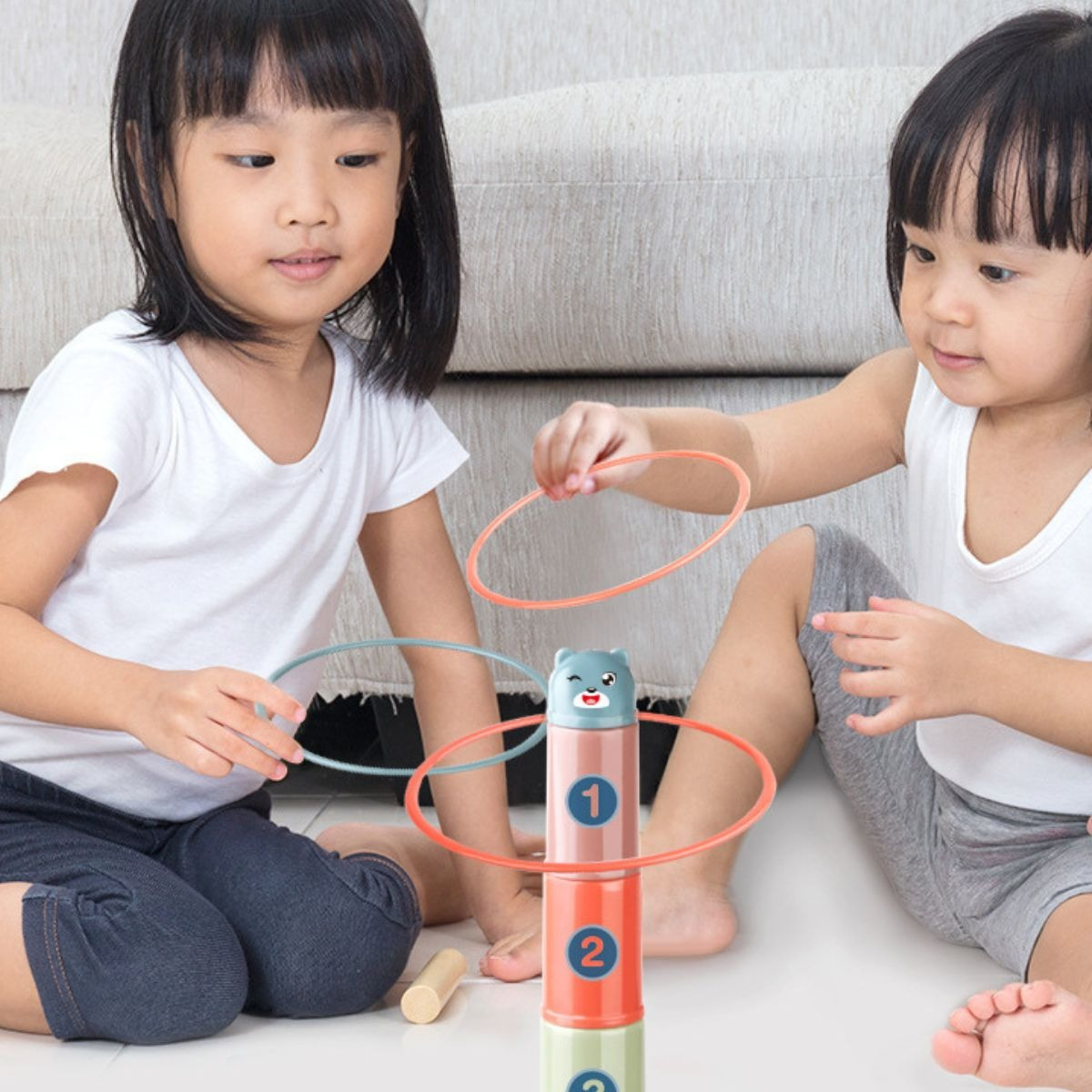 SET 3 JUGUETES APILADO DE AROS INTERACTIVO DIVERSION LAU - 4