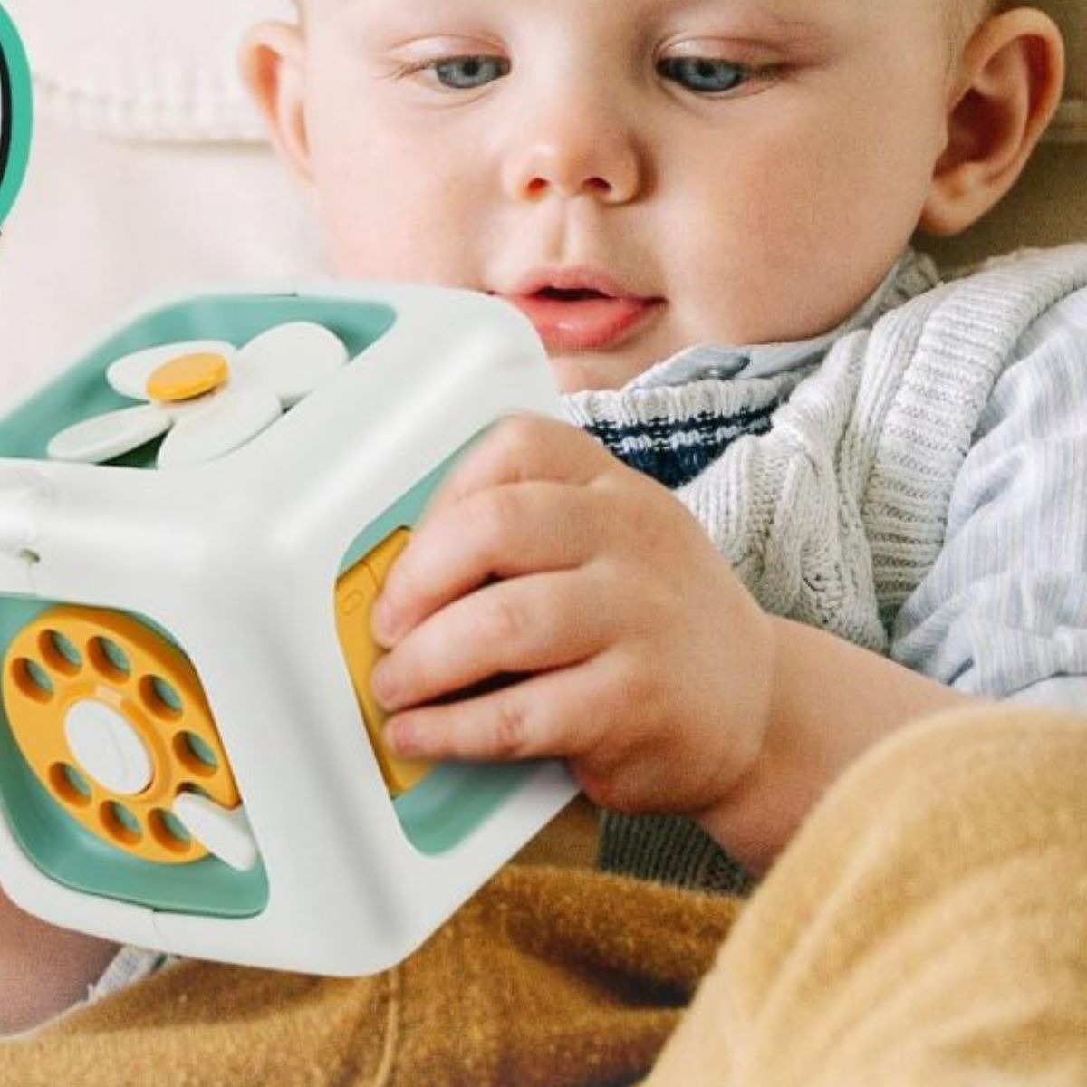 SET 2 JUGUETE CUBO DIDACTICO SENSORIAL ACTIVIDADES BEBE LAU - 2
