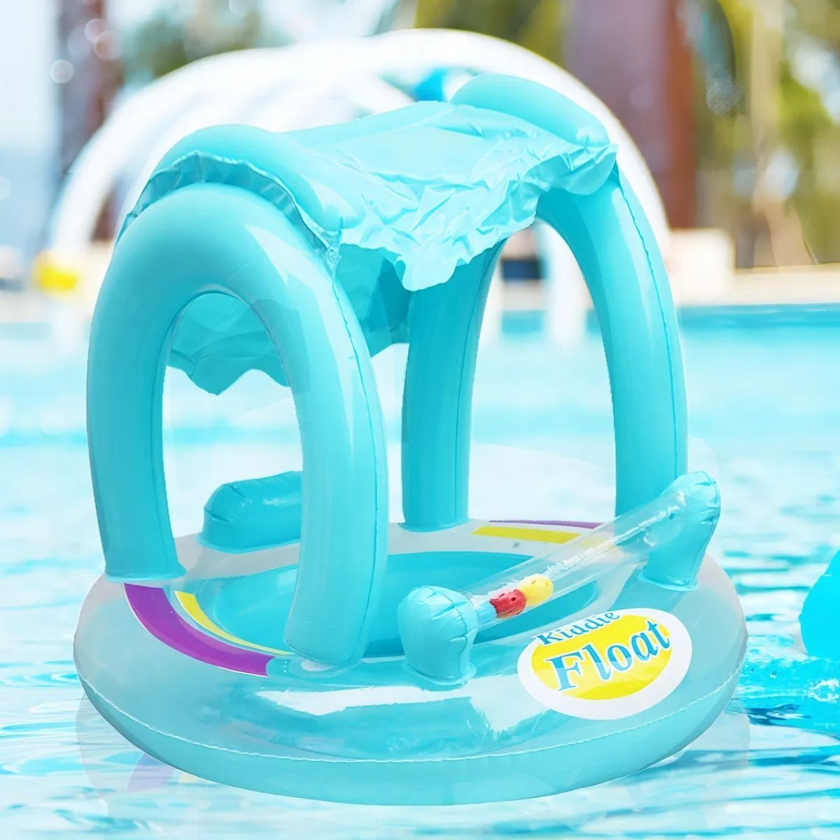 FLOTADOR INFLABLE PARA BEBE CAMPANA Y TOLDO PISCINA LAU - 4