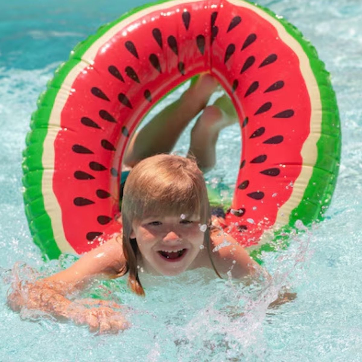 SET 3 FLOTADOR INFLABLE DE PISCINA DISEÑO SANDIA VERANO LAU - 8