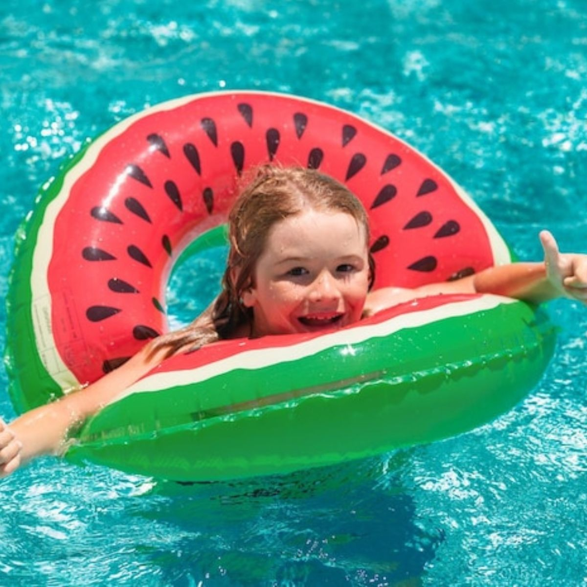 SET 3 FLOTADOR INFLABLE DE PISCINA DISEÑO SANDIA VERANO LAU - 9