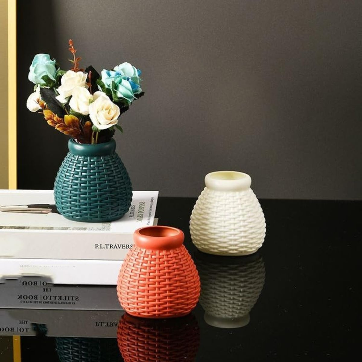 SET 8 FLOREROS DECORATIVO ESTILO NORDICO MODERNO HOGAR LAU - 5