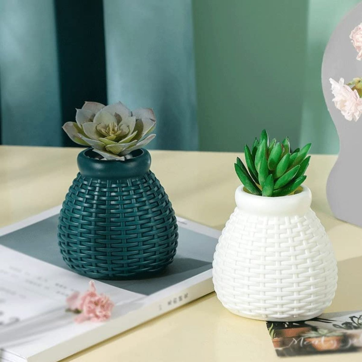 SET 8 FLOREROS DECORATIVO ESTILO NORDICO MODERNO HOGAR LAU - 6