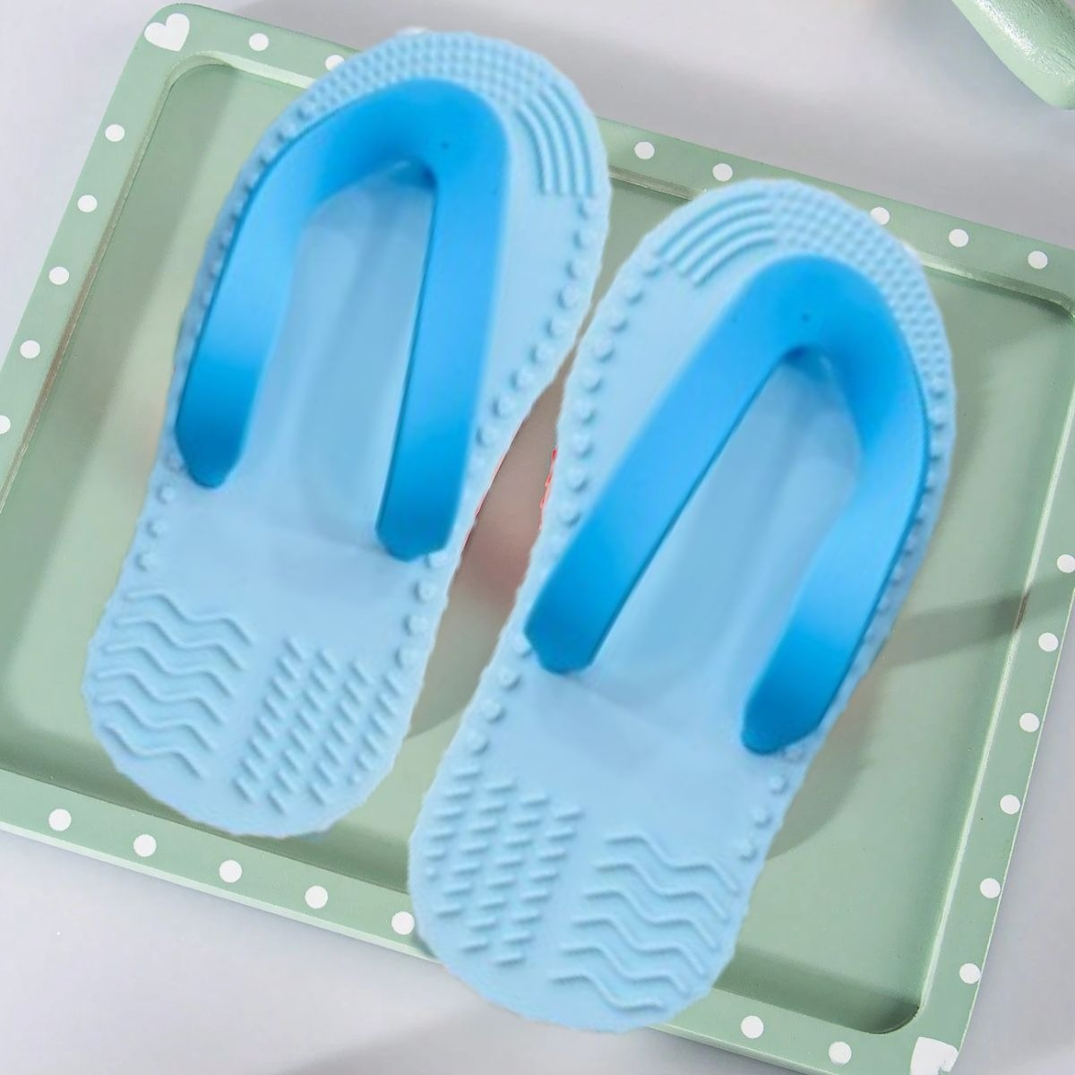 SET 3 MORDEDORES FORMA SANDALIA SENSORIAL SUAVE BEBE LAU - 9