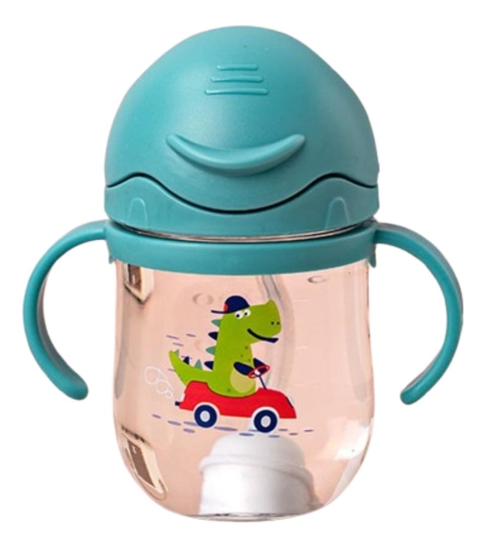 SET 2 VASOS CON BOMBILLA ANTIDERRAME CON ASA BEBES LAU - 1