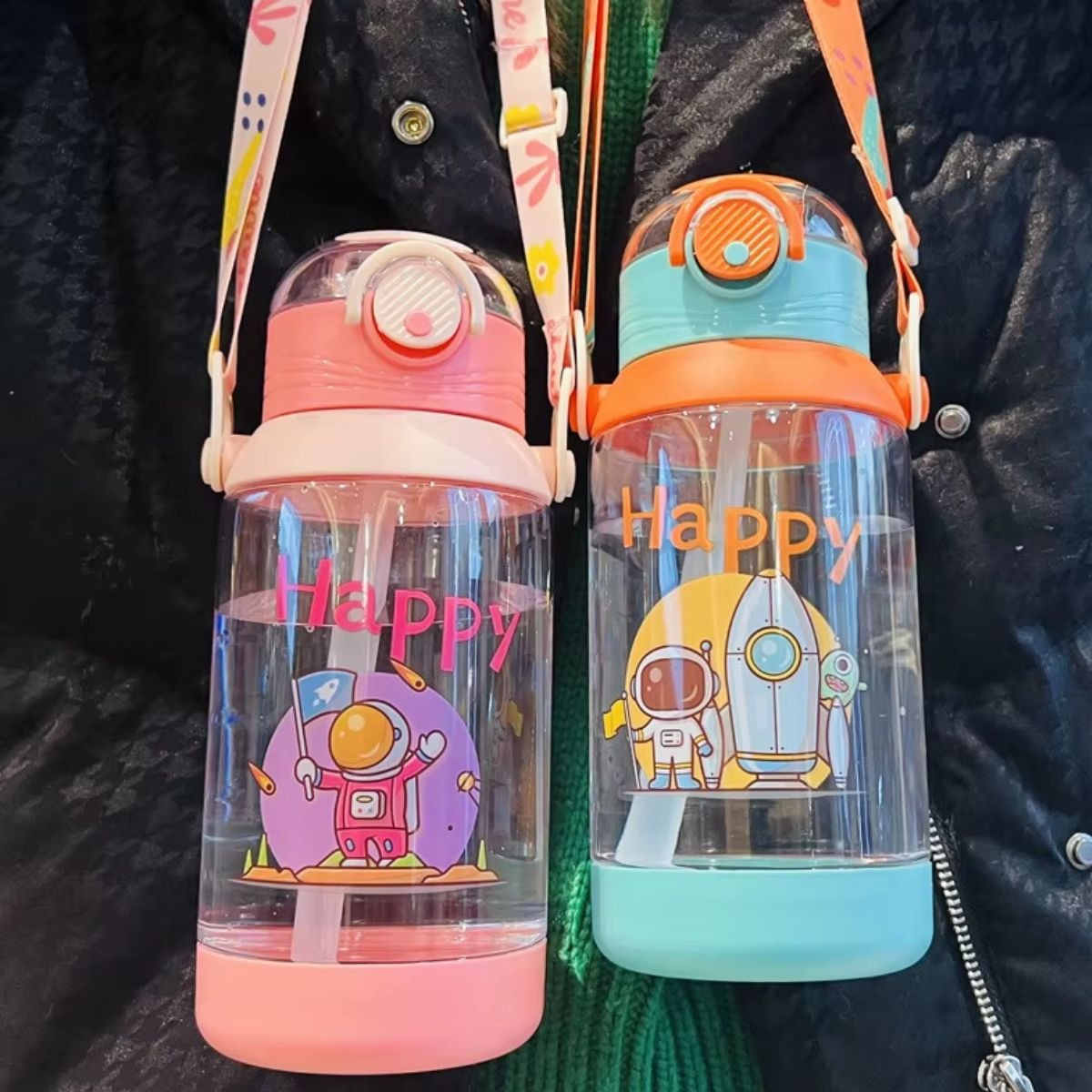 SET 2 BOTELLAS DE AGUA PARA DEPORTE INFANTIL NIÑOS LAU - 2