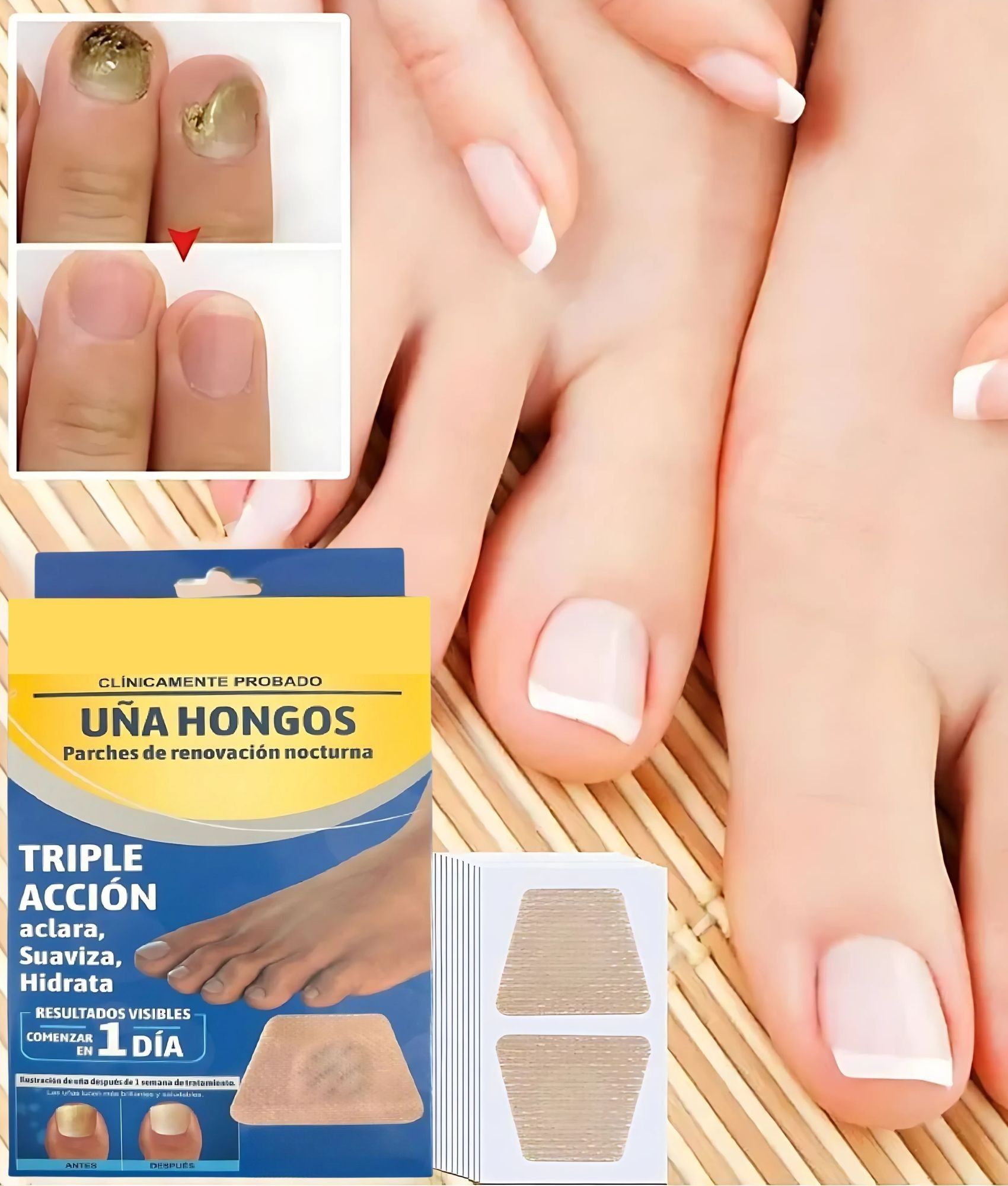 PARCHE RENOVACIÓN NOCTURNA HONGOS UÑAS PACK JHN - 6