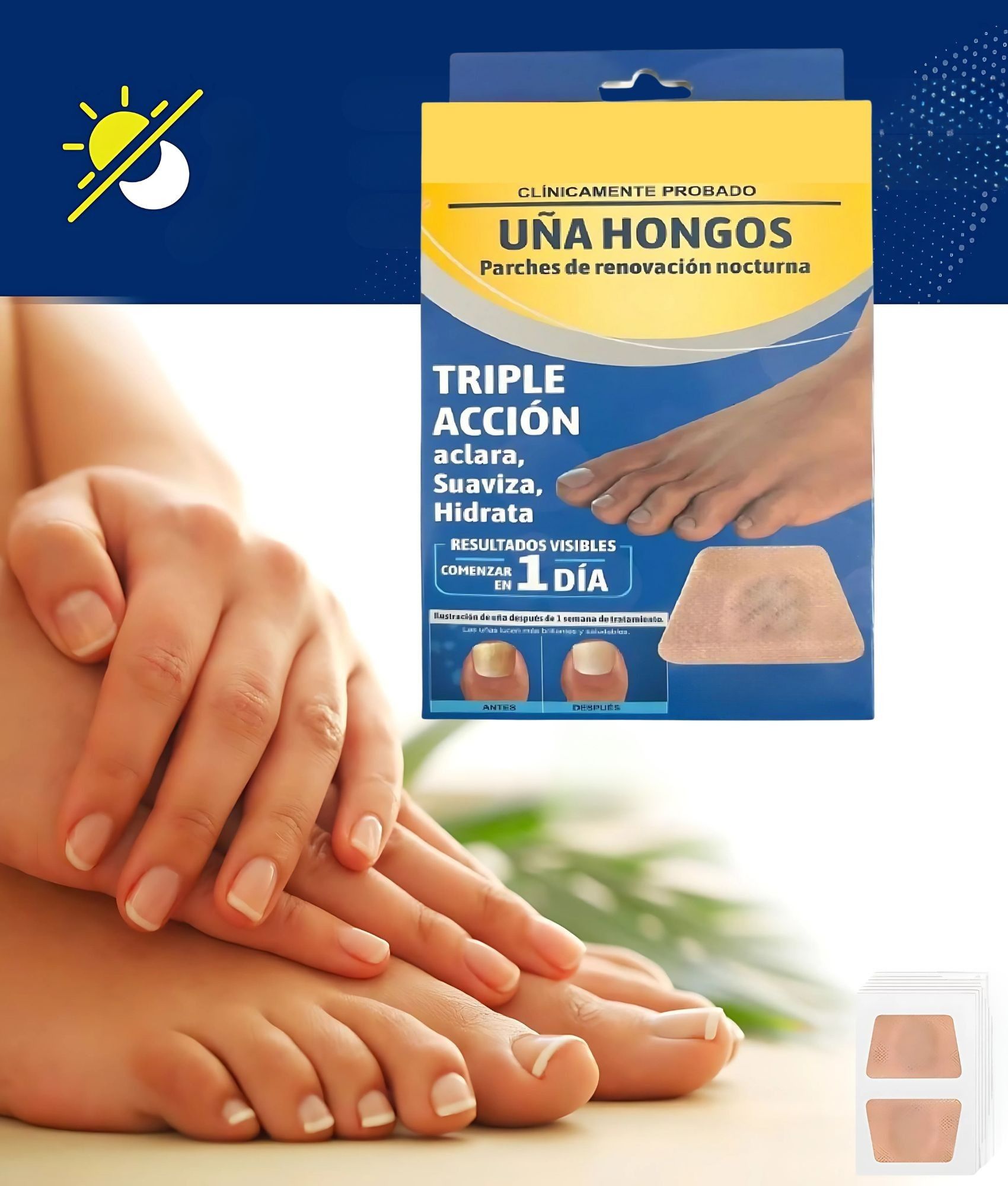 PARCHE RENOVACIÓN NOCTURNA HONGOS UÑAS PACK JHN - 7