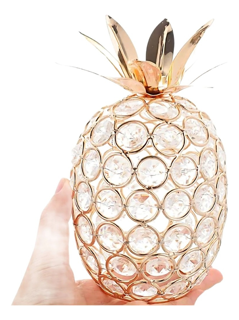 FIGURA DECORATIVA ADORNO PIÑA CENTRO MESA ELEGANTE JHN - 3