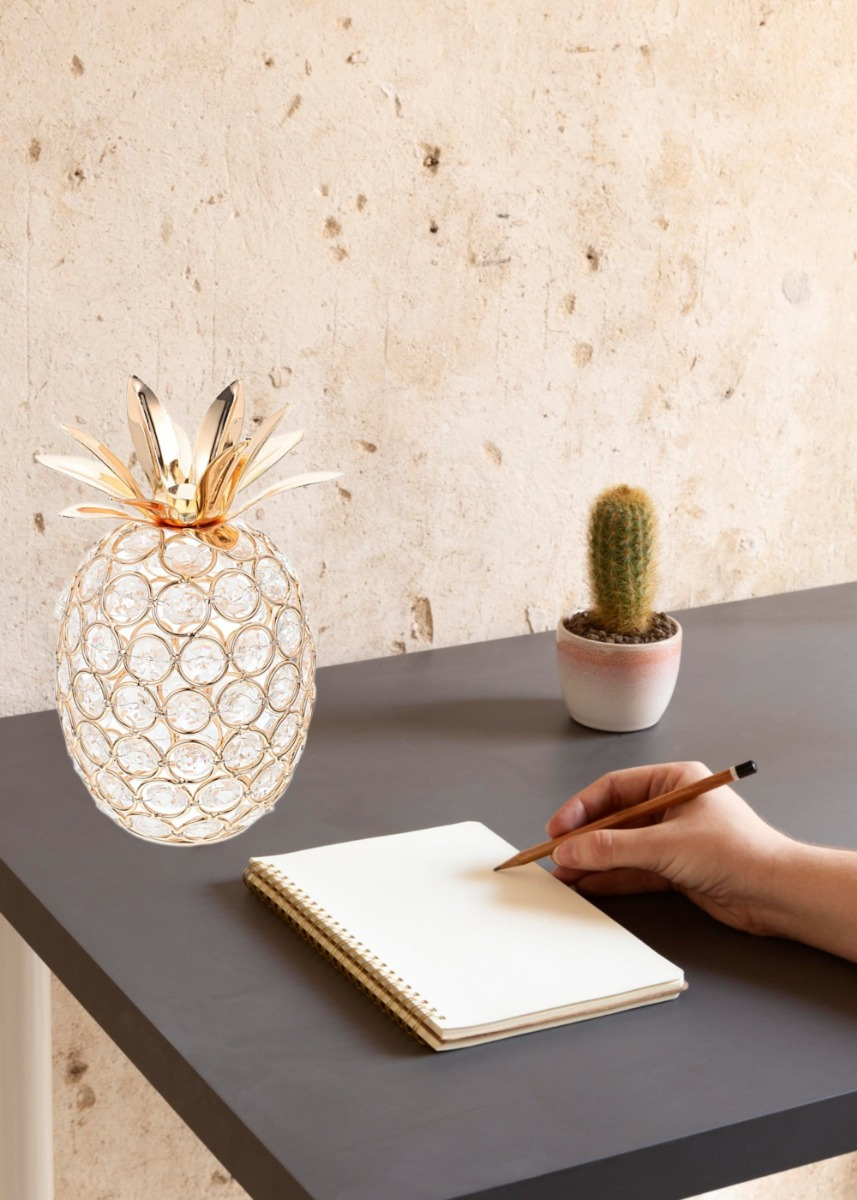 FIGURA DECORATIVA ADORNO PIÑA CENTRO MESA ELEGANTE JHN - 5