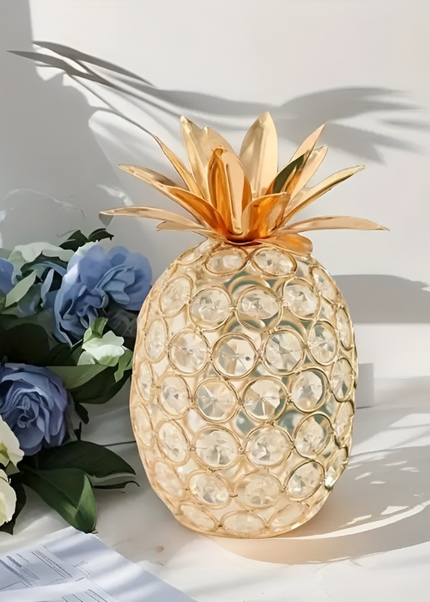 FIGURA DECORATIVA ADORNO PIÑA CENTRO MESA ELEGANTE JHN - 7