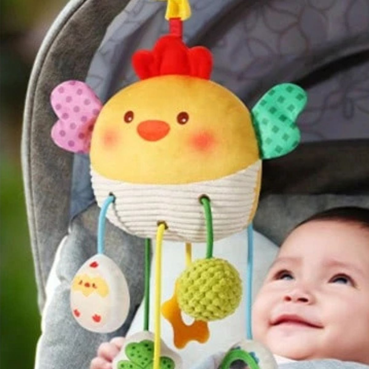 SONAJERO PELUCHE COLGANTE ESTIMULA SENSORIAL BEBE LAU - 5