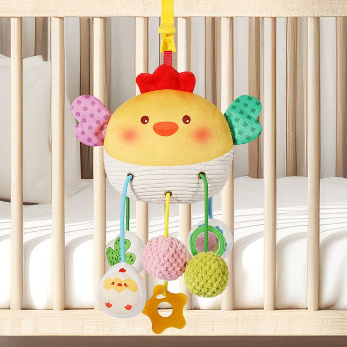 SONAJERO PELUCHE COLGANTE ESTIMULA SENSORIAL BEBE LAU - 9